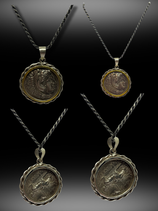 Legacy of Alexander: Tetradrachms of Alexander the Great in Sterling Silver Pendant