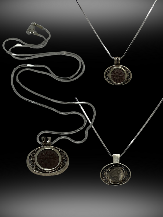 Heart of Sacrifice: Widow's Mite Coin in Sterling Silver Pendant
