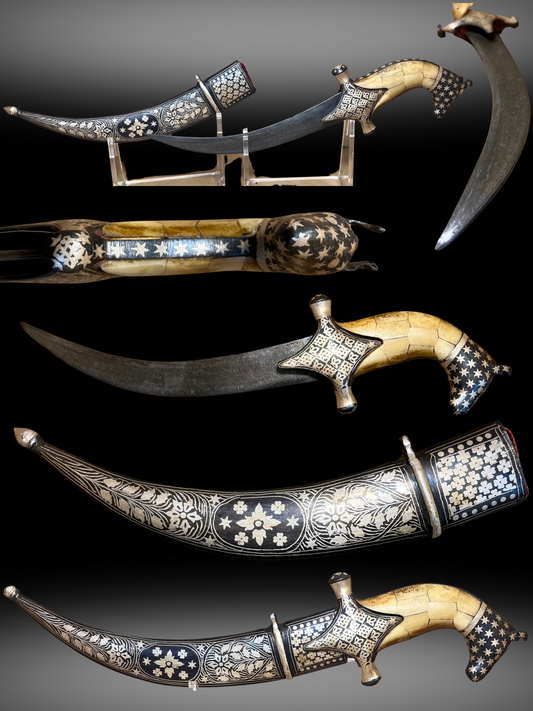 Syrian Silver Dagger with Ivory Handle