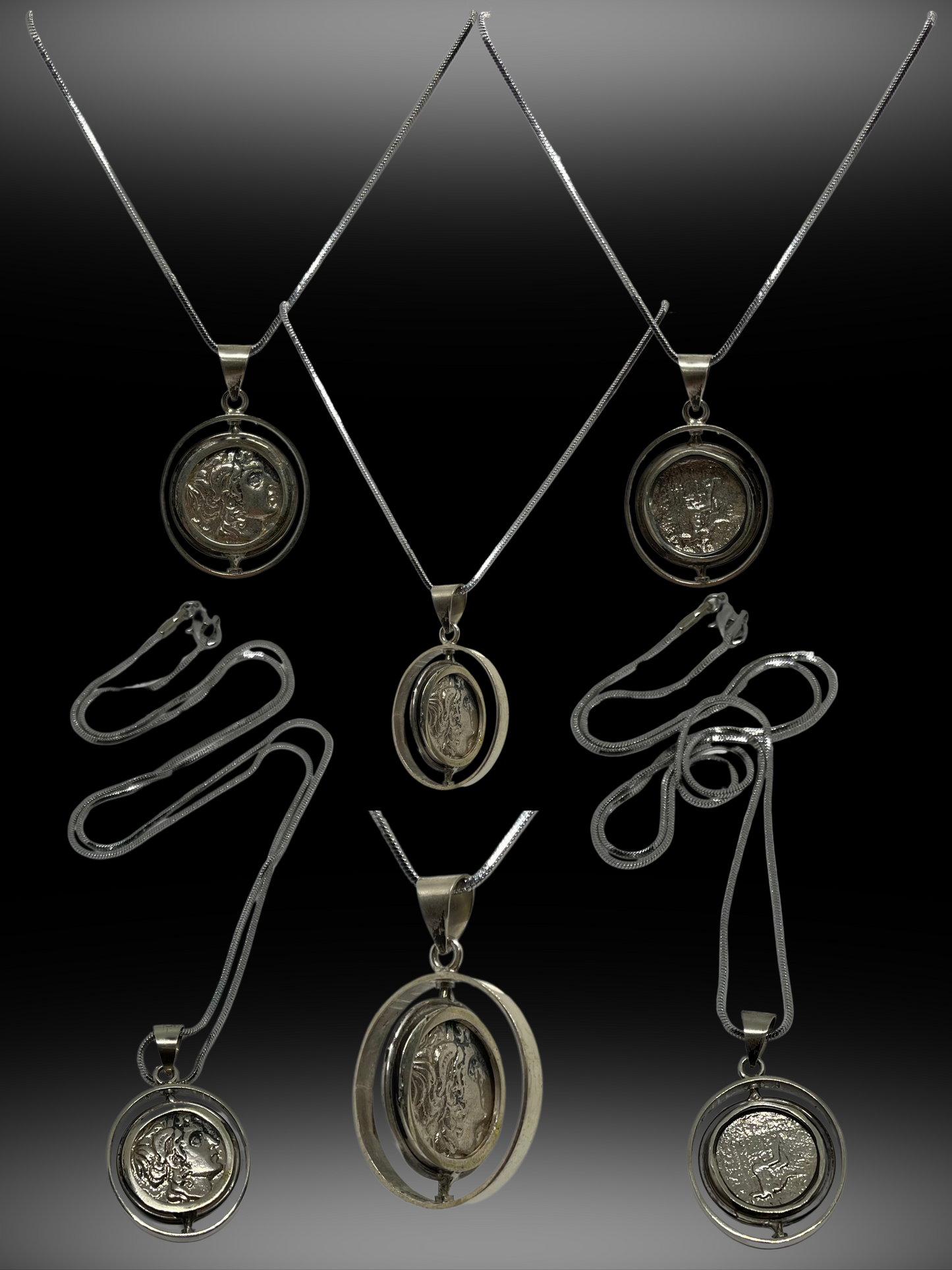 Alexander's Triumph: Half Tetradrachms of Alexander the Great in Sterling Silver Pendant