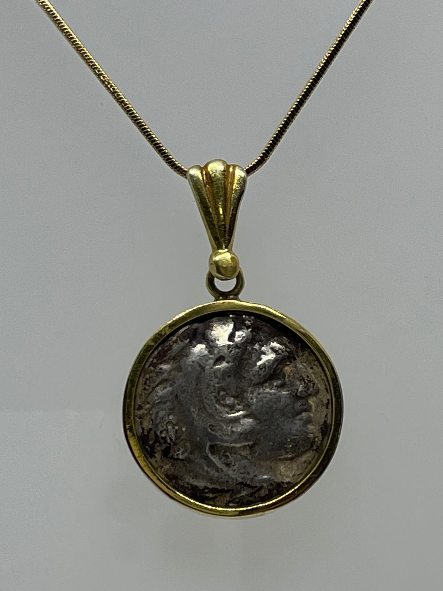 Alexander the Great Coin (336 BCE) in 14k Gold Pendant - A Treasured Legacy