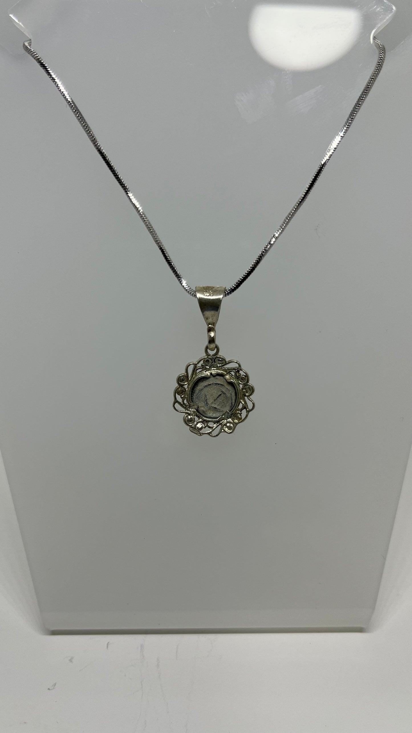 Heart of Sacrifice: Widow's Mite Coin in Sterling Silver Pendant