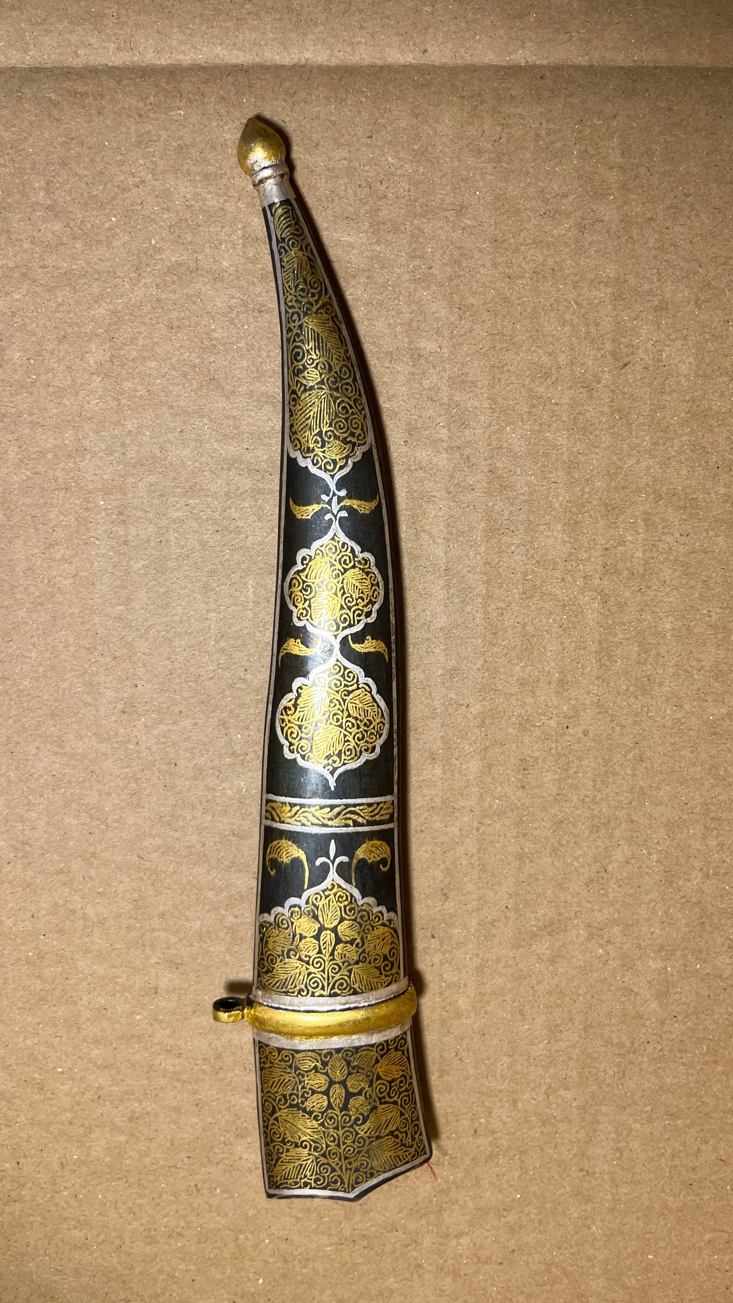 Syrian Silver Dagger with Elegant Gold Filigree
