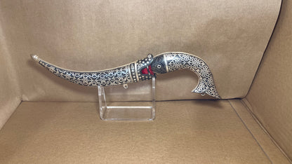 Syrian Silver Dagger with Fish-Shaped Handle