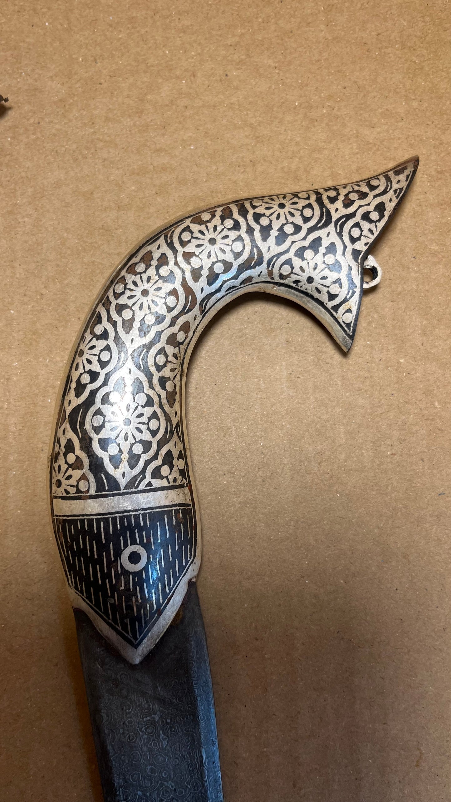 Syrian Silver Dagger with Fish-Shaped Handle