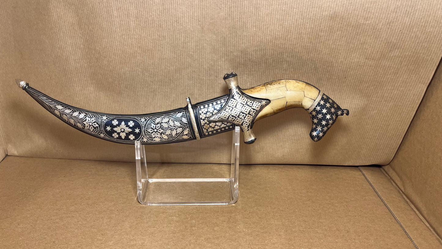 Syrian Silver Dagger with Ivory Handle