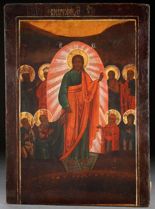 A RUSSIAN ICON OF THE DESCENT INTO HADES, 18TH CENTURY