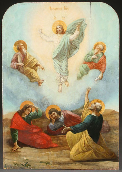 A LARGE RUSSIAN ICON OF THE TRANSFIGURATION, 19TH CENTURY.