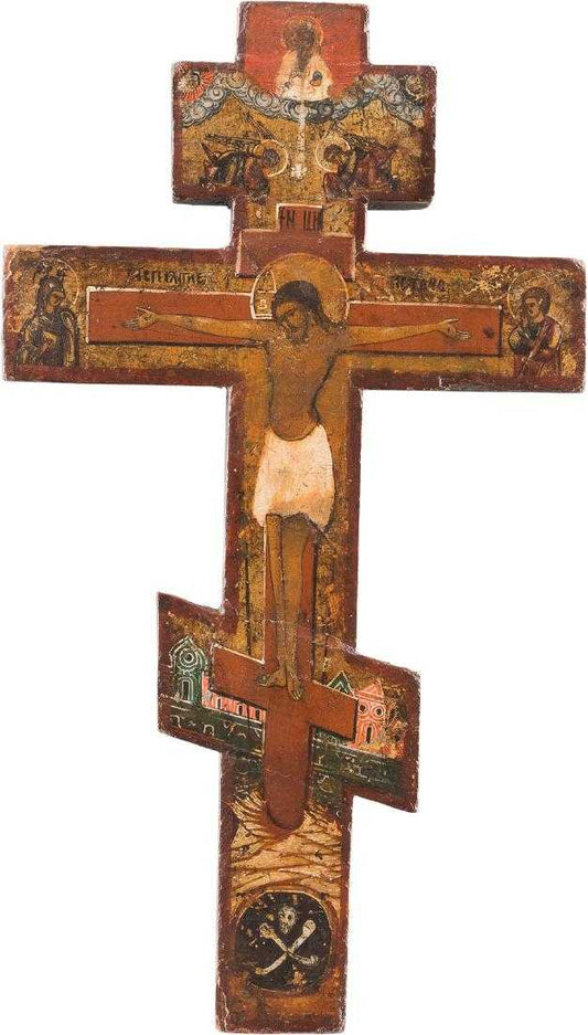 A WOODEN CRUCIFIX