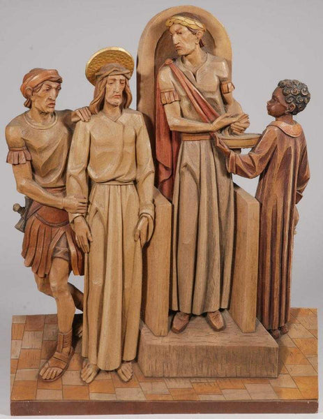 CARVED STATIONS OF THE CROSS