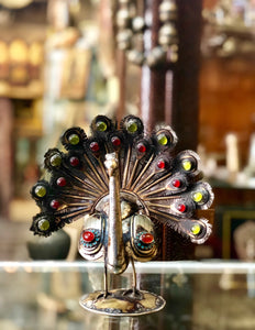A Very Unique Handmade Bronze Peacock.