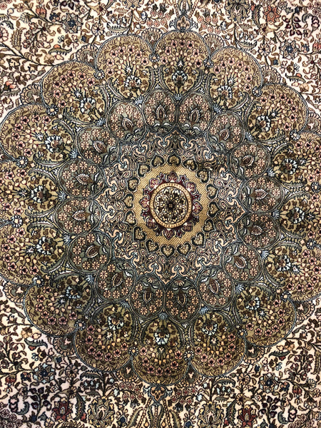 Persian Qom hand made silk on silk carpet