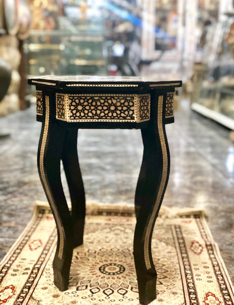 A Mother-of-Pearl handmade Syrian Table. 19th Century.