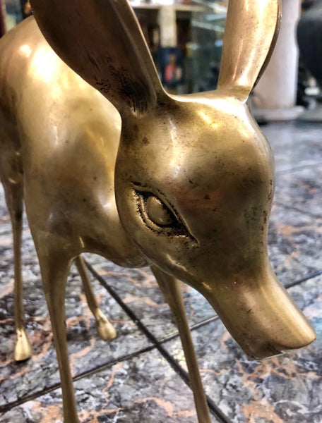 A Beautiful handmade Deer, Bronze Statue. Late 19th Century.