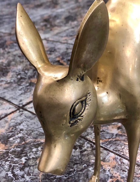 A Beautiful handmade Deer, Bronze Statue. Late 19th Century.