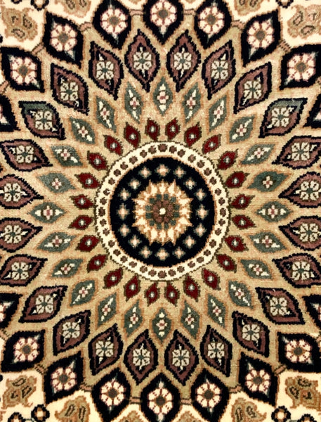 Persian Qom handmade silk on silk carpet.