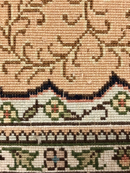 Persian Qom handmade silk on silk carpet.