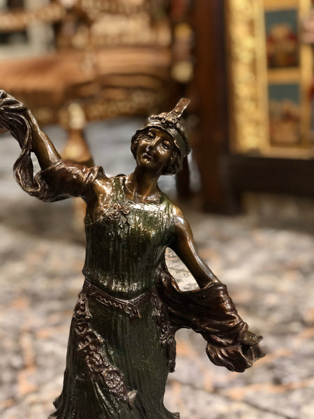 A Dancing Girl, Bronze Statue.