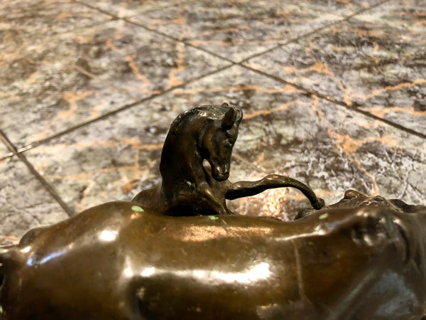 Two Horses, Bronze Statue.