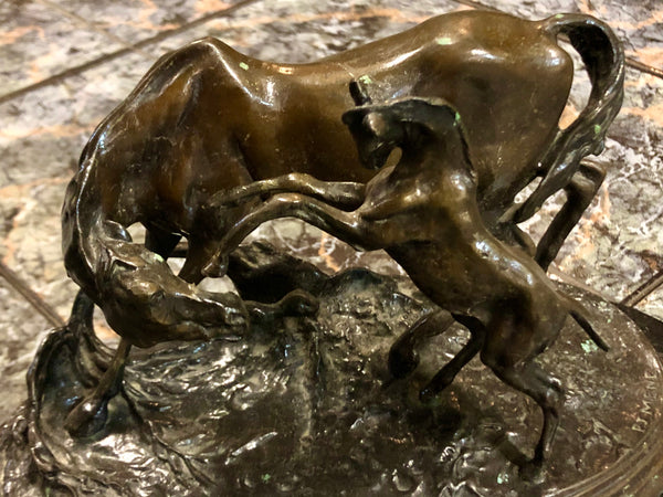 Two Horses, Bronze Statue.