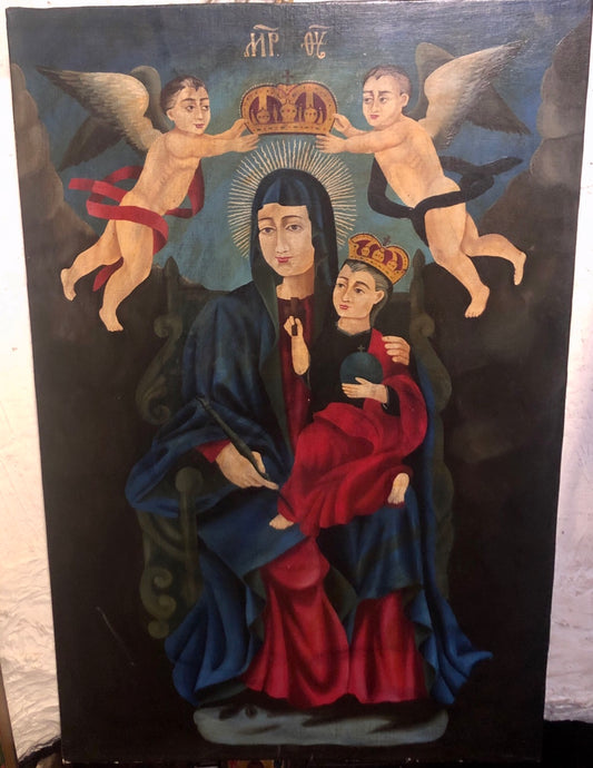 Mother of God, Armenian Icon, Jerusalem. Middle 19th Century.