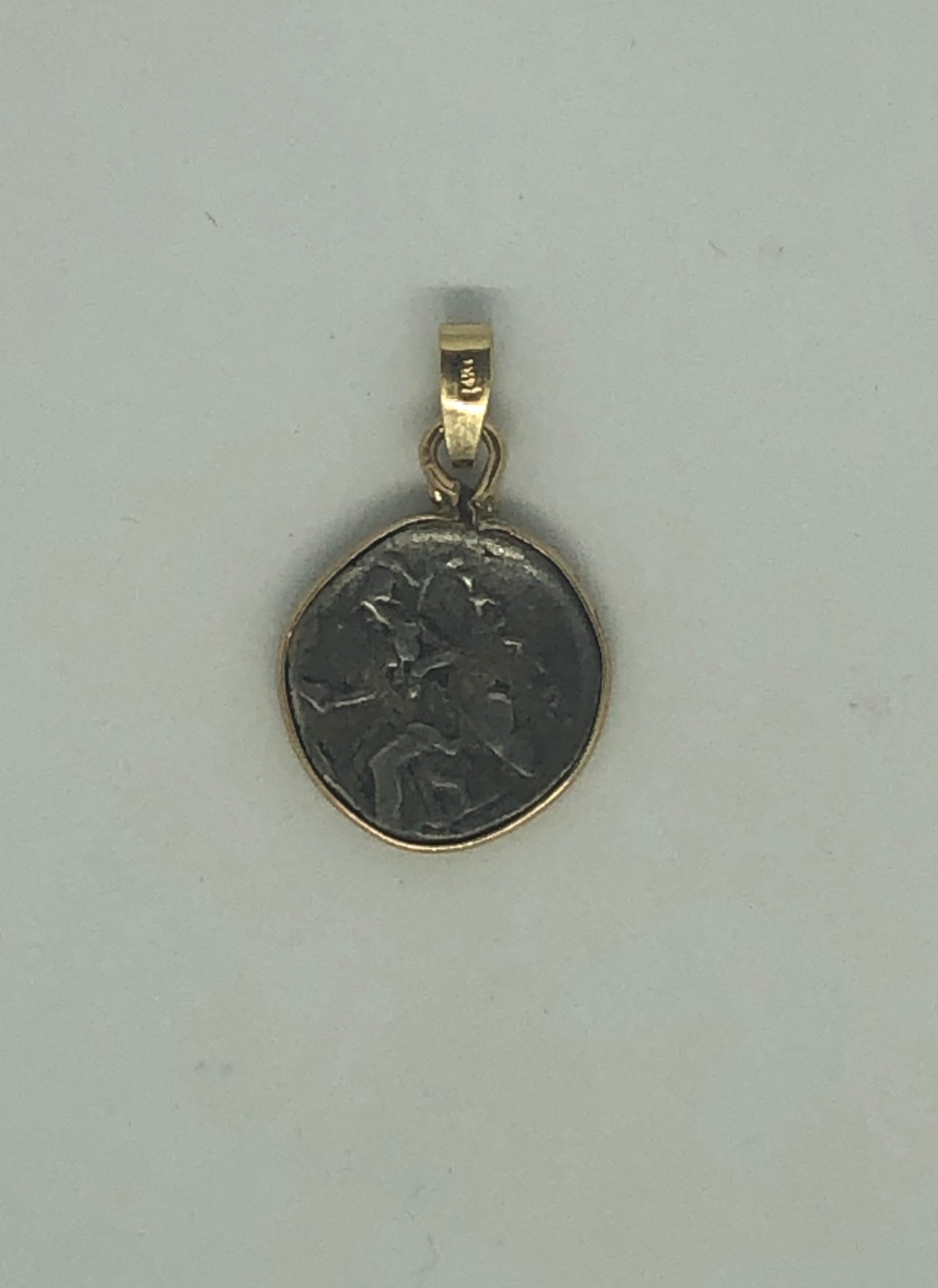 A Pendant of Alexander The Great, the half drachma, 14k.