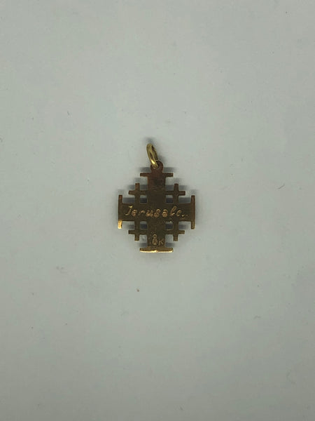 Jerusalem Cross, a pendant, emerald 18k.