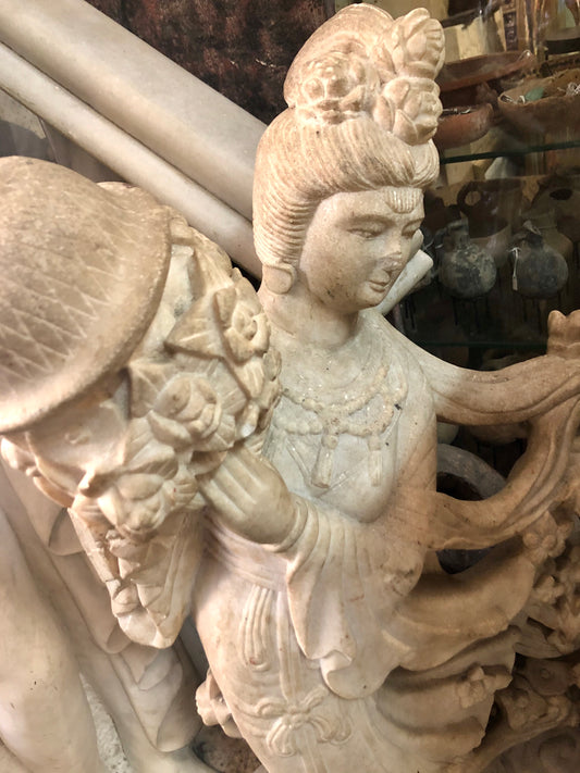 A Chinese dancing lady, handmade Marble Statue.