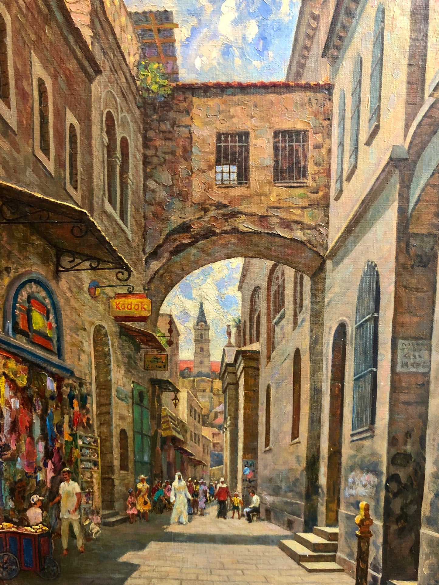 The Arch of Echo Homo, via Dolorosa first station, "Jesus's prison", handmade Oil painting.