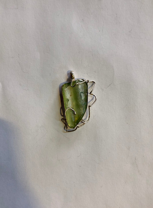 Roman Glass, silver pendant 925.