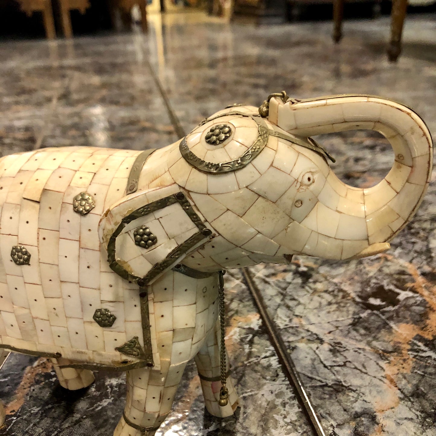 Elephant made out of pure ivory. 90 years old.