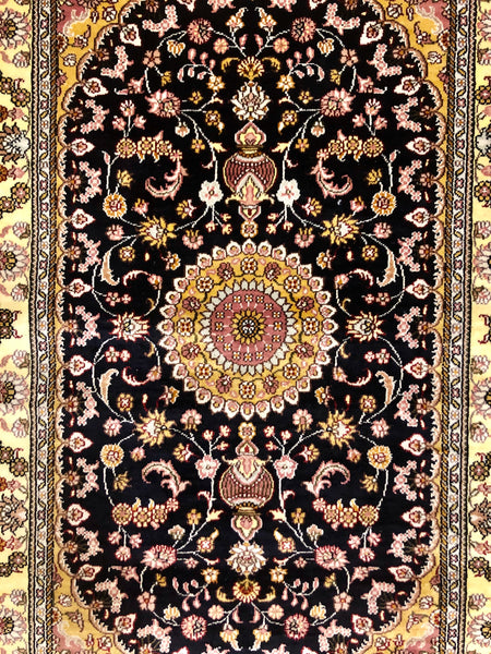 Persian Qom handmade silk on silk Carpet.