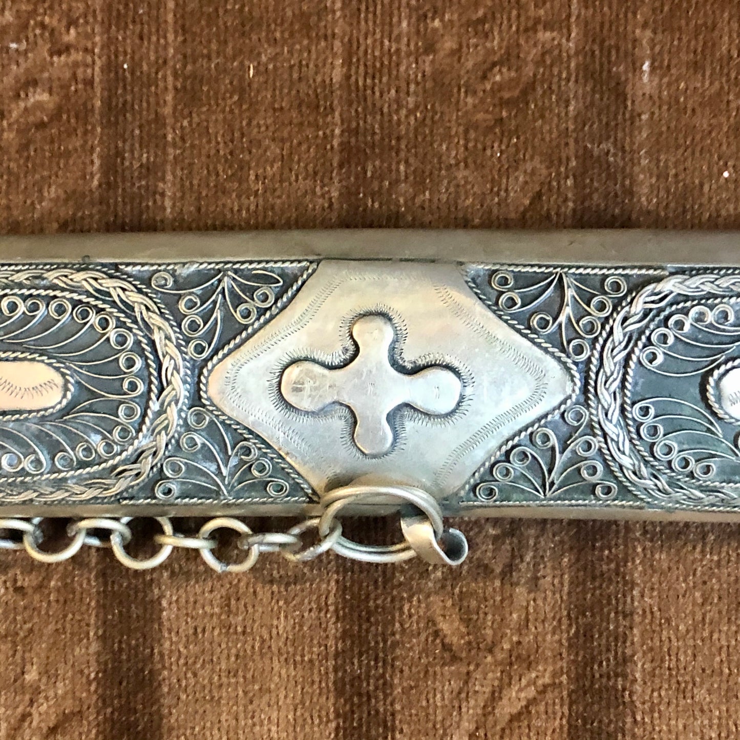 Silver Sword with Cross signs. 80 years old.