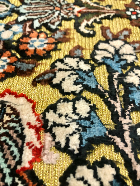 Persian Qom handmade silk on silk Carpet.