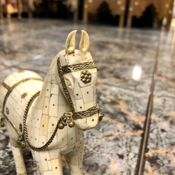 Horse made out of pure ivory. 90 years old.