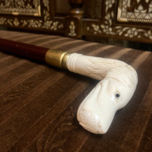 A handmade walking-stick, made out of pure Ivory.