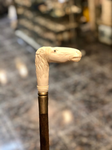 A handmade walking-stick, made out of Pure Ivory.