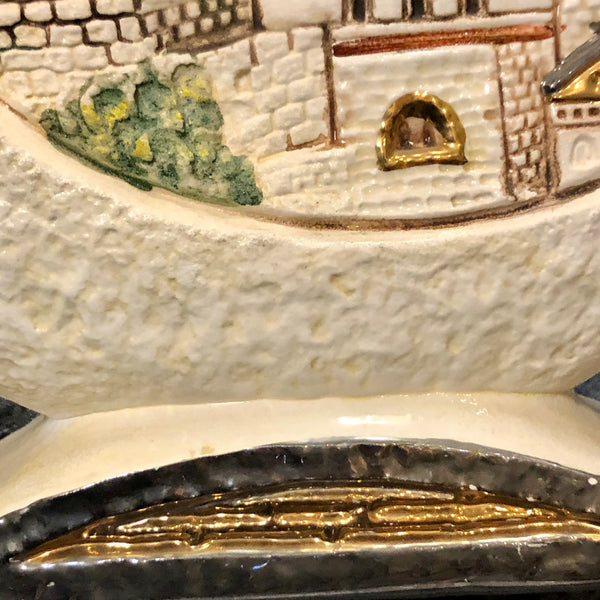 Jerusalem made of The holy City Clay. Platinum and Gold of 24 carat.