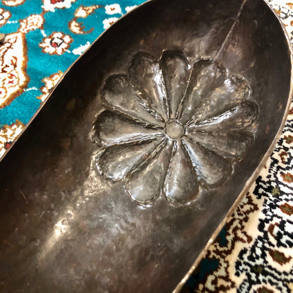 An Antique Syrian Warrior's set of a Shield with Axe and Hand protector. Made out of Bronze and Gold.