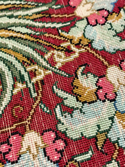 Persian stamped Qom silk on silk Carpet.