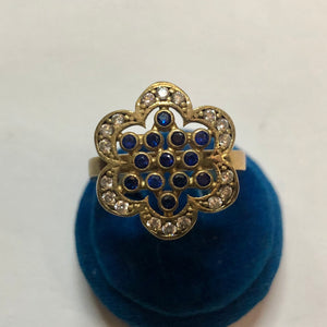 A 925 silver ring with Sapphire stones.