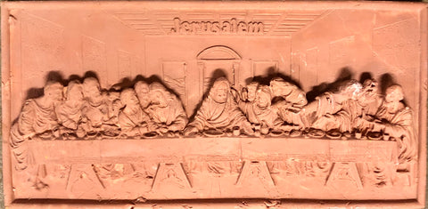 A Statue displaying The Last Supper in Jerusalem.
