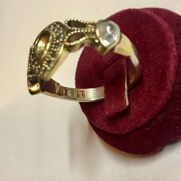 A 925 Silver Ring with Sapphire stones.