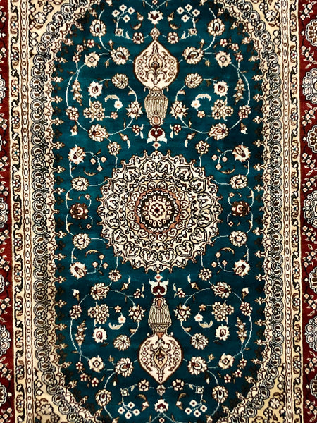 Persian Qom handmade silk on silk Carpet.
