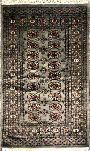 A handmade Pakistani Wool Carpet.