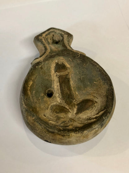 An Authentic Roman Oil lamp of a phallic organ. 63 B.C.E.