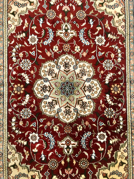 Persian Qom handmade silk on silk Carpet.