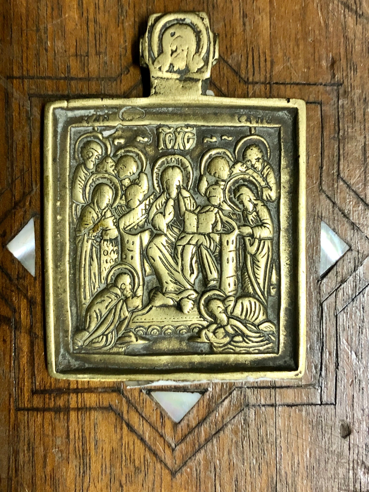 A handmade Bronze Russian icon of Diocese. 19th Century.