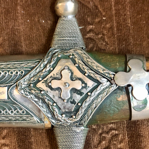 Silver Sword with Cross signs. 80 years old.