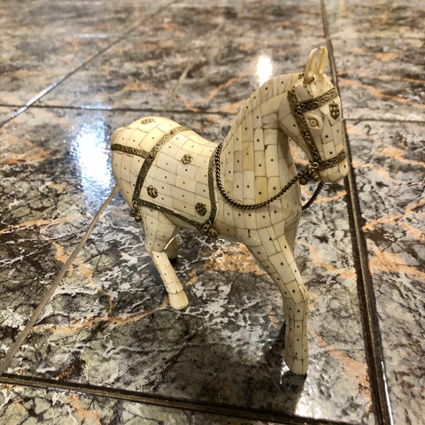 Horse made out of pure ivory. 90 years old.